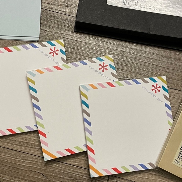 Stationary Bundle of 3 Erin Condren Mini Tear Off Notepads, Blank Thank You Card - Picture 10 of 12